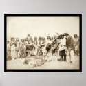 Skinning Cattle at Pine Ridge Reservation SD 1887 posters