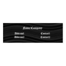 Skinny Black Silk Silky Wave Gothic Business card