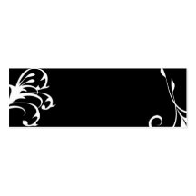 Skinny Card Black & White Business Cards