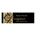 Skinny  Monogram Damask Business Card Templates