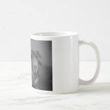 Skinny Pig in black and White Coffee Mugs