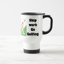 skip work go golfing merchandise coffee mug