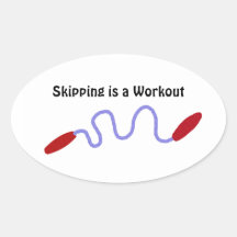 Skipping is a Workout Sticker