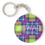 SKO NEON PLAID SWAG Custom Keychain #SWAG