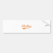 Skokie Illinois Classic Design Bumper Stickers