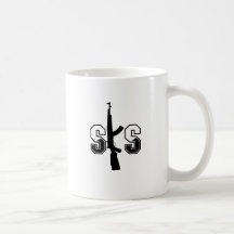 SKS Assault Rifle Logo Black Coffee Mugs