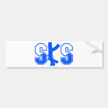 SKS Assault Rifle Logo Blue.png Bumper Sticker
