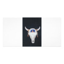 skull 001 personalized photo card
