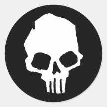 Skull 25 round stickers