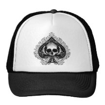 Skull Ace of Spades Hats
