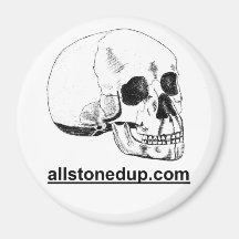 Skull allstonedup fridge magnet