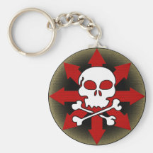 Skull and Arrows Key Chain