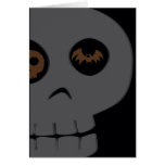 Skull and Bat Halloween Greeting Cards