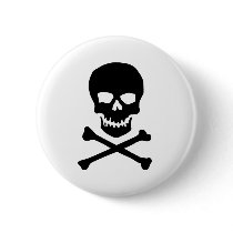 skull and bones button