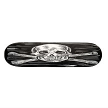 Skull and Bones Custom Skate Board