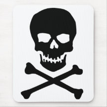 skull and bones mouse pads