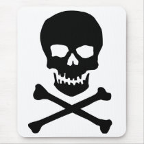 skull and bones mouse pads