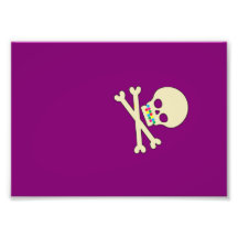 skull and bones photo print