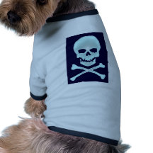 Skull and Bones Shirt (Blue) Dog Shirt