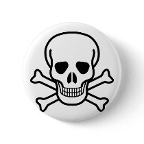 Skull and cross bones buttons