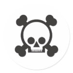 skull and crossbones 2 stickers