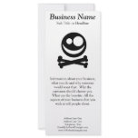 Skull and Crossbones. Black and White. Custom rack cards