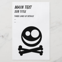 Skull and Crossbones. Black and White. Flyers
