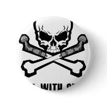 Skull and Crossbones Pinback Buttons