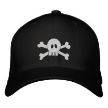 Skull and Crossbones Embroidered Baseball Caps