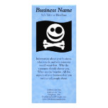 Skull and Crossbones Flag. Black and White. Custom rack cards