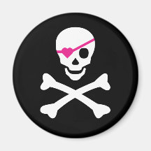 Skull and Crossbones Fridge Magnet