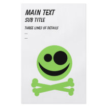 Skull and Crossbones. Green and Black. Personalized Flyer