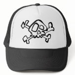 Skull and crossbones trucker hat