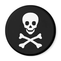 Skull and Crossbones Fridge Magnets