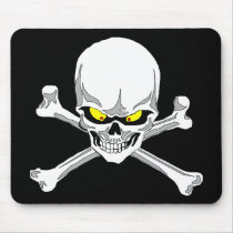 Skull and crossbones mousepad
