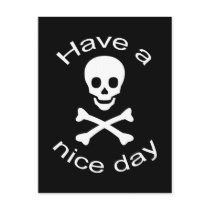 Skull and Crossbones Post Card