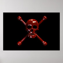 Skull and Crossbones- Red Death Poster