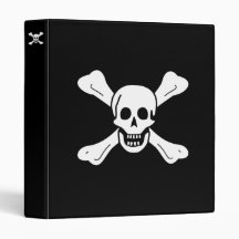 Skull and Crossbones Vinyl Binders