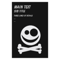 Skull and Crossbones. White and Black. Full Color Flyer
