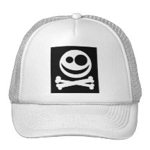 Skull and Crossbones. White and Black. Hats
