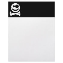 Skull and Crossbones. White and Black. Custom Letterhead