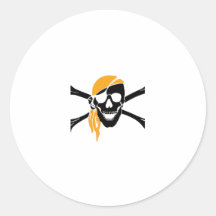 Skull And Crossbones With Bandana Stickers