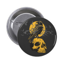 Skull and Crow buttons