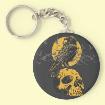 Skull and Crow keychains
