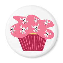 Skull and Cupcakes Magnet