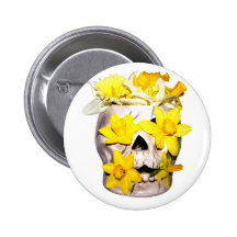 Skull and Daffodils Pins