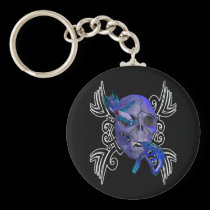 Skull and Dragon Tattoo Keychain keychains
