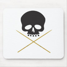 Skull and Drumstick Crossbones Mousepad