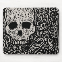 Skull and Flora Etching Mousepads