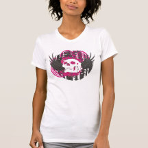 skull and pink shirt